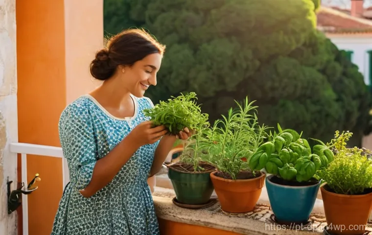 생태 지혜 생활의 변화를 위한 한걸음 - ### Image Prompt 1: "A Horta Caseira" - Portuguese Balcony Garden