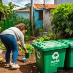 Home 20 생태 지혜와 대화의 기술 - A diverse group of people from a Brazilian urban neighborhood engaging in sustainable daily activiti...